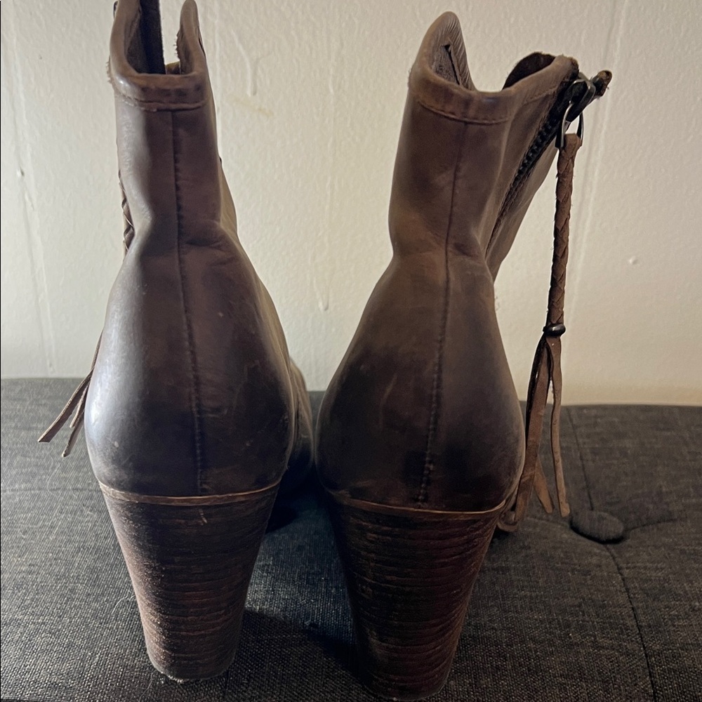 Aldo Taupe Ankle Booties with Tassel Zipper - Picture 5 of 7